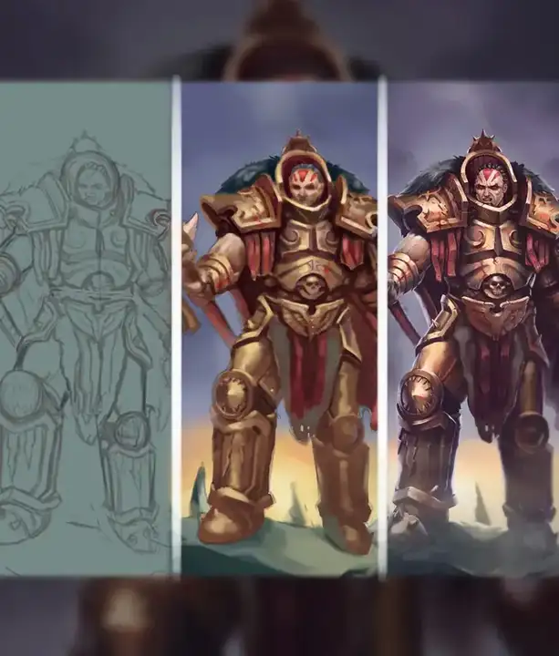 Angron. Warhammer 40k. FanArt. (Plate 3) by Vitaly Perevoshikov