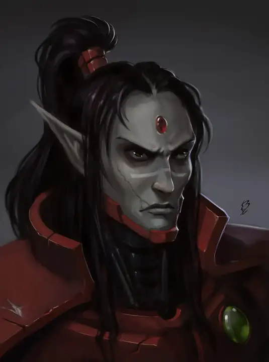 Craftworld Eldar Portrait (Craftworld Seer) by Vesta (Skitoya) Menyachikhina