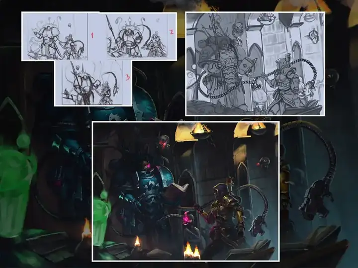 Sigma, The Truth Defiler and Inquisitor Lysandra Calix (Plate 3) by Vitaly Perevoshikov