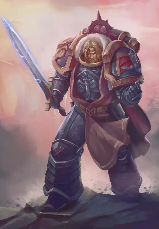 Lion El'Jonson. Warhammer 40k. FanArt. (Second Portrait) by Vitaly Perevoshikov