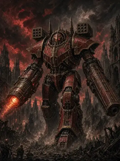 Warlord Battle Titans wielding wargear