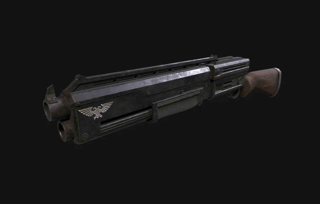 40k Imperial Guard shotgun (Imperial Guard Shotgunner) by Jakub Palmowski