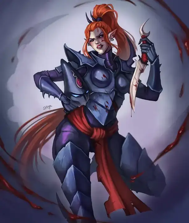 Female Dark Eldar Kabalite warrior (Female Kabalite Warrior) by Vesta (Skitoya) Menyachikhina