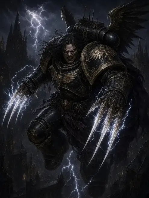 Kayvaan Shrike wielding wargear