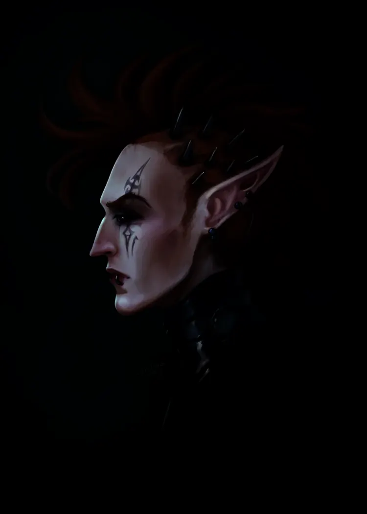 Illustration of Drukhari Archons