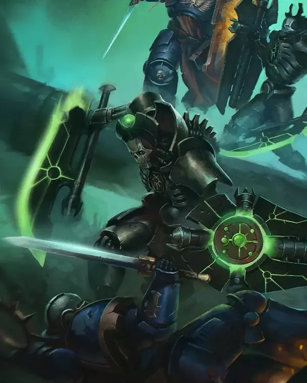 The vanguard of Roboute Guilliman arrives in the Pariah Nexus (Necron Melee Vanguard Detail) by Vitaly Perevoshikov