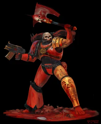 Illustration of Khorne Berzerkers