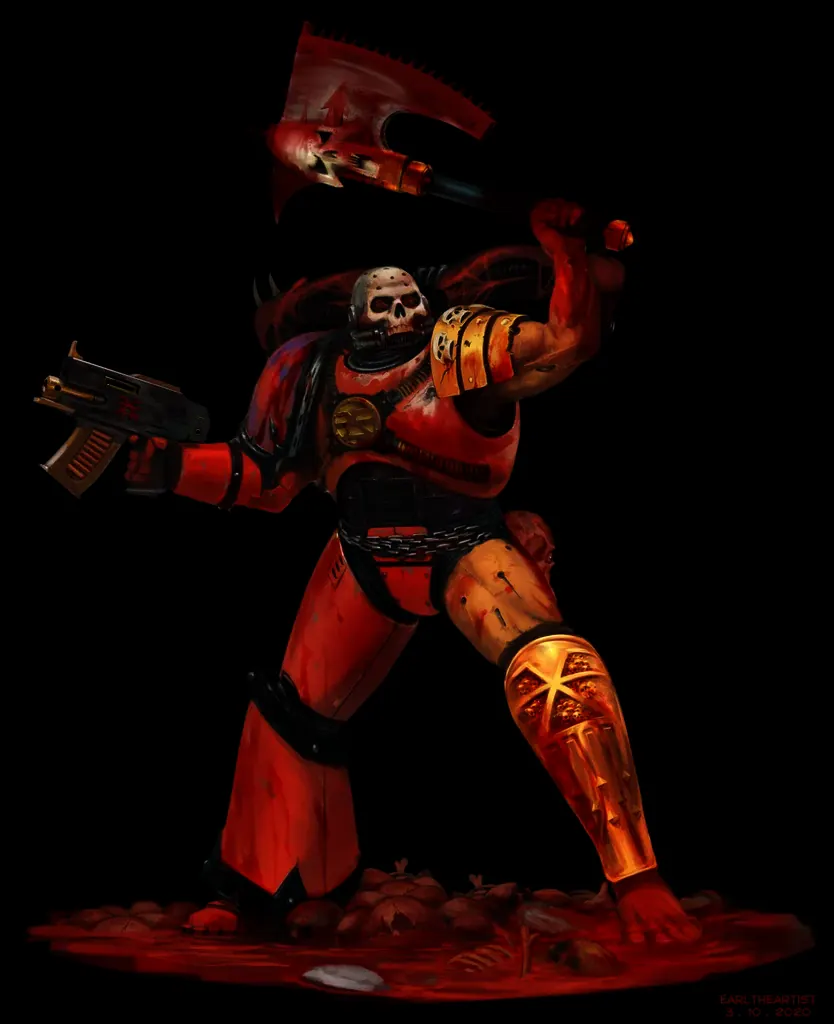 Illustration of Khorne Berzerkers