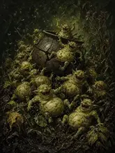 Illustration of Nurglings