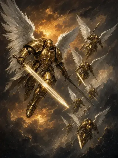 Sanguinary Guard wielding wargear