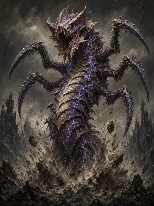 Warhammer artworks (Aeldari and magus) — Subterranean Tyranid Bioform Detail by Vesta (Skitoya) Menyachikhina