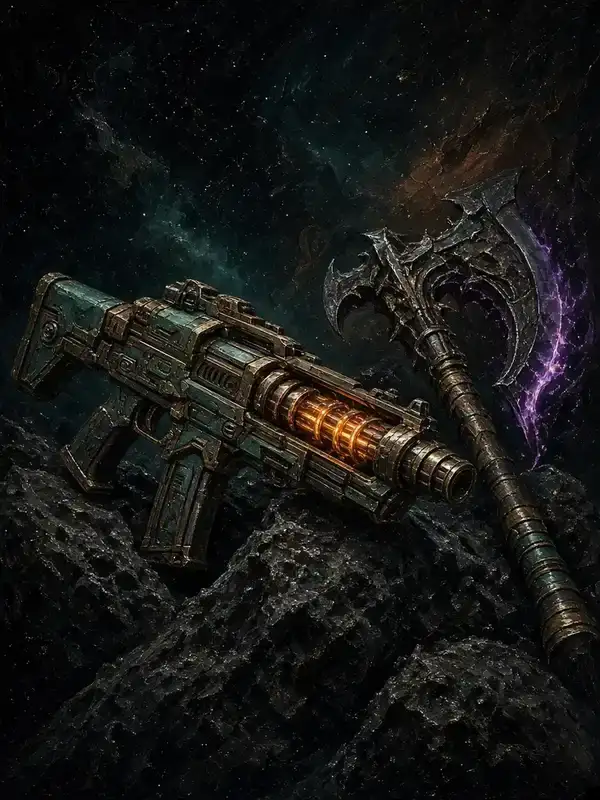 Illustration of Ion Blaster, Autoch Bolter & Darkstar Weaponry